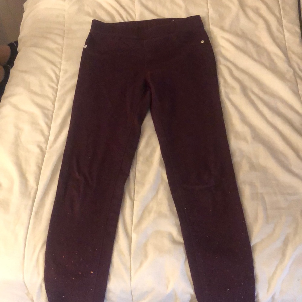 maroon jeggings